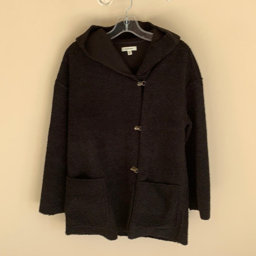 Max Studio hooded teddy swing coat - Picture 2 of 4